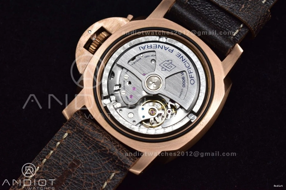 N Calfskin on 1:1 Best PAM382 Strap Super Distressed Brown P.9000 VSF Bronzo V2 Edition Clone 0511